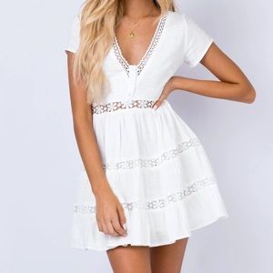 Princess Polly Teasdale White Mini Dress